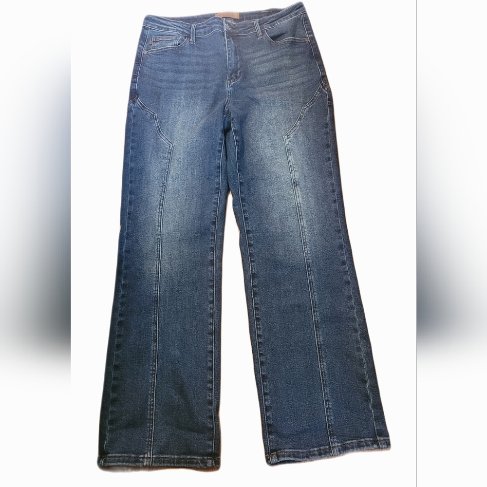 Judy Blue Womens Jeans Size 15 Straight Fit Mid Seam Dark Wash Western Core